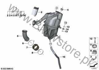 Śruba imbusowa (11 13 8562751) na diagramie Filtr powietrza dla BMW K01  G 310 RR  ECE