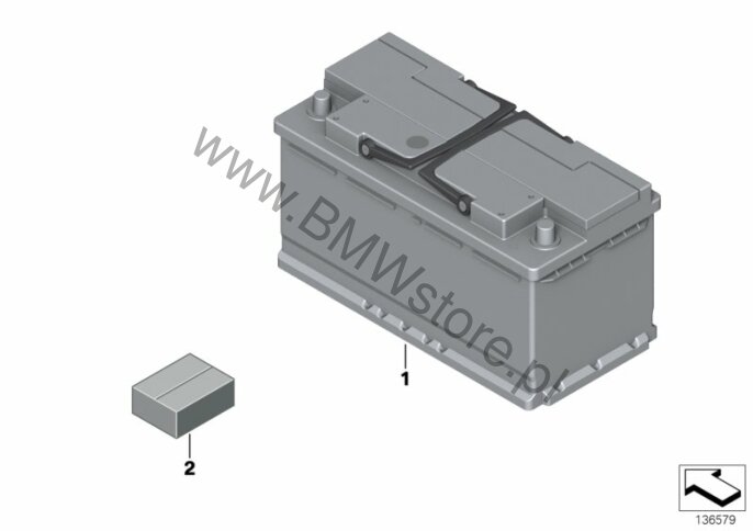 Oryginalny akumulator BMW BMW 3' E91 318i N46N Touring ECE - Lista części