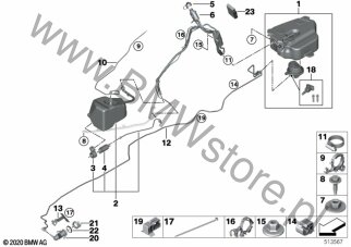 Przewód dozujący (16 19 9455466) na diagramie System SCR dla BMW 5' G31 Touring LCI BMW ALPINA D5s Touring B57S ECE