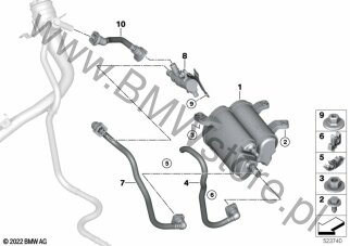 Filtr z węglem aktywnym dla BMW 5' G61 Touring 530eX B48X ECE
