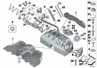 Śruba z łbem walcowym (32 30 8424095) na diagramie Zbiornik paliwa/Elementy dod. dla MS BMW Motorsport M6 GT3 Coupé ECE