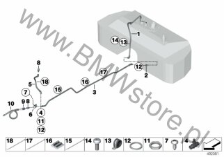 Opaska kablowa (07 50 8323172) na diagramie Przewody paliwa
