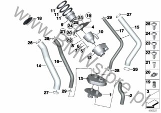 Opaska na węże (41 00 8427677) na diagramie Szybkie tankowanie dla MS BMW Motorsport M4 GT4 Coupé USA