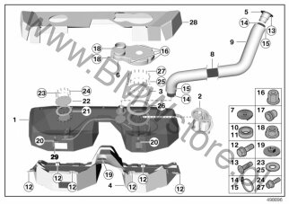 Śruba (11 00 2191369) na diagramie Zbiornik paliwa dla MS BMW Motorsport M235i Racing Coupé ECE