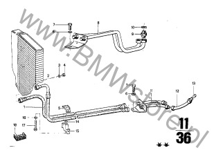 Króciec wkręcany (17 22 1116672) na diagramie Chłodnica dla BMW 2500-3.3Li 2500 Limousine ECE