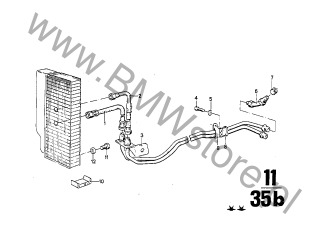 Przewód chłodnicy oleju (17 22 1114391) na diagramie Chłodnica dla BMW 2500-3.3Li 2500 Limousine ECE