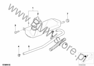 Przewód ochronny na diagramie Zbiornik wyrówn.chłodnicy płynu chłodz. 