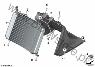 Chłodnica płynu chłodzącego dla BMW K09 C 400 X 21 ECE