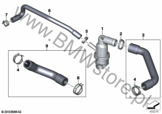 Przewody płynu chłodzącego dla BMW K53 R 1250 R USA