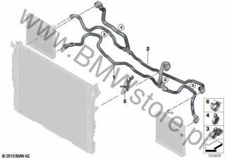 Ukł.chł.-wys.Chłodnica płynu chłodzącego dla BMW 6' G32 GT LCI Gran Turismo 640iX B58C ECE