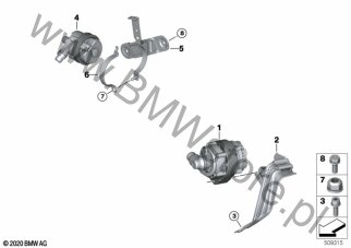 Elektryczna pompa wody / mocowanie dla BMW X3 G01 LCI SAV X3 20i 1.6 B48M ECE