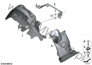 Śruba z łbem walcowym na diagramie Kanał prowadzący powietrze do wentylat. 
