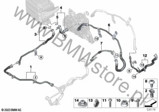 Obieg płynu chłodzącego układu wys.nap. dla BMW 3' G20 Saloon LCI Limousine 330i B48P USA