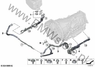Obieg płynu chłodzącego układu wys.nap. dla BMW 5' G99 M5 Touring M5 S68X ECE