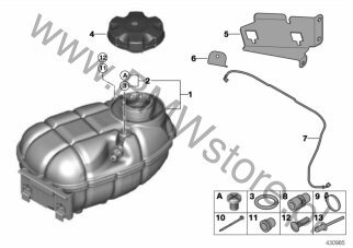 Opaska kablowa na diagramie Zbiornik wyrównawczy / Płyta montażowa