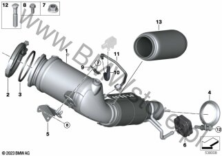 Łożysko gumowe (18 20 7589931) na diagramie Katalizator przy silniku dla BMW X2 F39 X2 25eX SAC B38X ECE