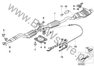 Tłumik drgań na diagramie Układ wydechowy