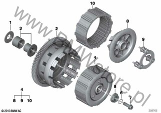 Kosz sprzęgła na diagramie Sprzęgło - Elementy pojedyncze 