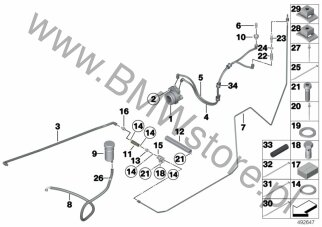 Przewód zasilający (21 52 8424100) na diagramie Uruchamianie sprzęgła