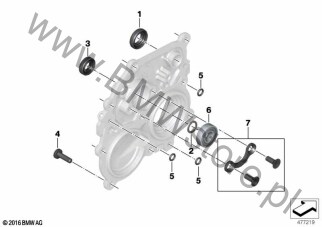 Śruba z łbem wpuszczanym (07 11 9907517) na diagramie Łożyska w obudowie, pierścienie uszcz. dla BMW A40 A40  ECE