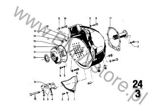 Pokrywa na diagramie ZF 3HP20 Obudowa + Elementy dod.