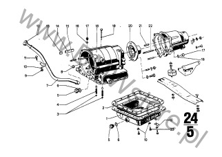 Śruba dwustronna na diagramie ZF 3HP20 Obudowa + Elementy dod.