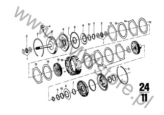 Podkładka na diagramie ZF 3HP20 Sprzęgło napędowe A/B