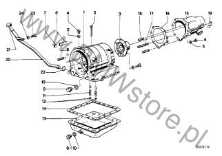 O-Ring na diagramie ZF 3HP12 Części obudowy/Miska olejowa