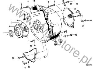 Śruba sześciokątna na diagramie ZF 3HP20 Części obudowy/Dopływ oleju
