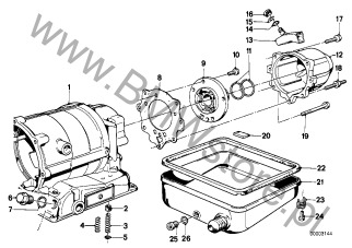 O-Ring na diagramie ZF 3HP22 Części obudowy/Miska olejowa