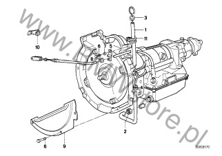 Element łączący (24 11 1215212) na diagramie Skrzynia biegów, elementy dod. dla BMW 3' E30 316 2-drzwiowy ECE