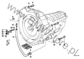 Podkładka (24 00 1216559) na diagramie Skrz. bieg., el. dod./Mocowanie dla BMW 3' E30 325ix 2-drzwiowy ECE