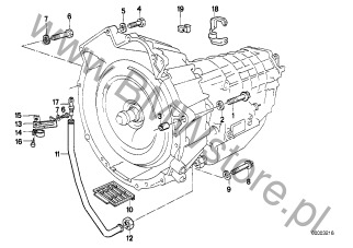 Miarka poziomu oleju (24 11 1218383) na diagramie Skrz. bieg., el. dod./Mocowanie dla BMW 3' E30 316i M40 2-drzwiowy ECE