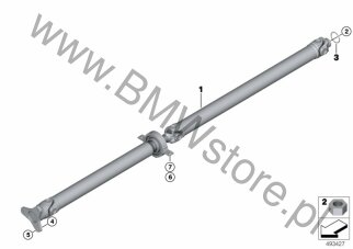 Wałek napędowy (26 10 8430252) na diagramie Wał napędowy dla MS BMW Motorsport M6 GT3 Coupé ECE