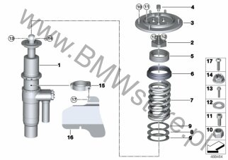 Nakrętka samozabezpieczająca (11 00 2190413) na diagramie Kolumna amortyzatora, przednia dla MS BMW Motorsport M4 GT4 Coupé USA