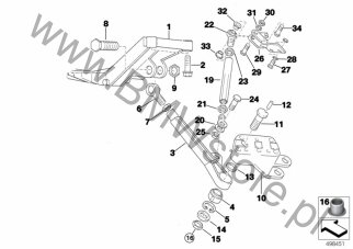 Podkładka na diagramie Zawieszenie przedniej osi