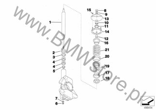 Nakrętka samozabezpieczająca na diagramie Amortyzacja przedniej osi