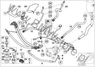 Przewód powrotny na diagramie Hyd.ukł.kier.-przew.ol./Dynamic Drive