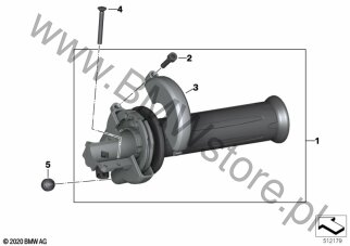 E-Gasgriff na diagramie Manetka gazu podgrzewana 