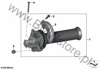 E-Gasgriff na diagramie Manetka gazu niepodgrzewana 