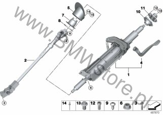 Pierścień (32 30 8424927) na diagramie Kol. kier., mech. regul./Elementy dod.