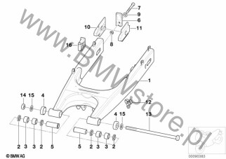Podkładka (33 17 7654293) na diagramie Wahacz tylnego koła dla BMW R13  F 650 GS 00  ECE