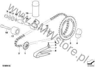 Tulejka (27 72 7650285) na diagramie Napęd łańcuchowy dla BMW R13  F 650 GS 00  ECE