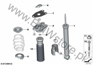 Pierścień stożkowy (33 50 6864789) na diagramie Amortyzator tylny dla BMW X2 F39 X2 16d SAC ECE