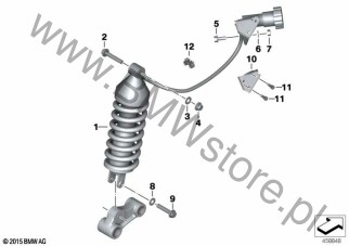 Uchwyt węża, obrotowy (33 53 8527613) na diagramie Amortyzator tylny dla BMW R13  G 650 GS 09  ECE