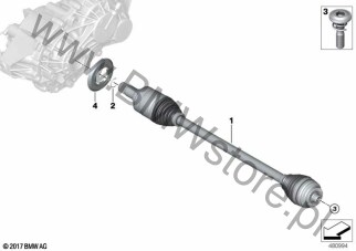 Półoś tylna lewa (33 20 7646869) na diagramie Wałek przekazania napędu dla BMW X2 F39 X2 25eX SAC B38X ECE