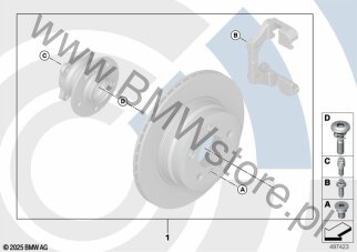 Zestaw naprawczy łożyska koła tyl. dla Mini F56 BEV 3-drzwiowy Cooper SE IB1 USA
