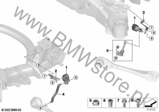 Czujnik regulacji zasięgu świateł dla BMW i3L G28 BEV Saloon Limousine i3 eDrive35L HA0 ECE