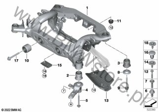 Belka zawieszenia tylnego dla BMW iX3 G08 BEV LCI SAV iX3 M Sport HA0 ECE
