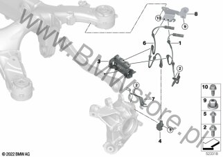 Czujnik prędk.obr.kół/czujnik przysp. dla BMW X7 G07 LCI SAV BMW ALPINA XB7 S68T ECE